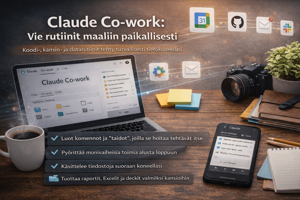 Claude Co-work on paikallinen digityökaveri