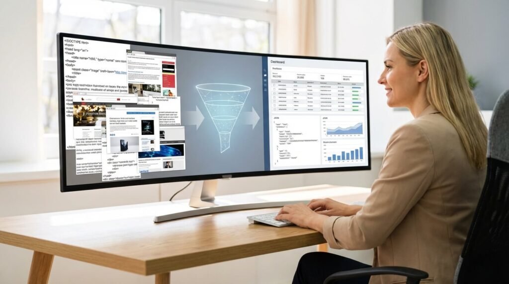 Firecrawlilla verkkosivu LLM-valmiiksi dataksi