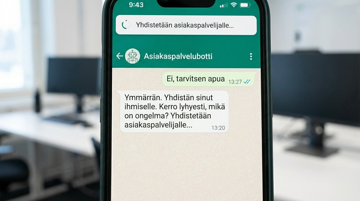WhatsApp-botin yhdistäminen henkilökunnalle