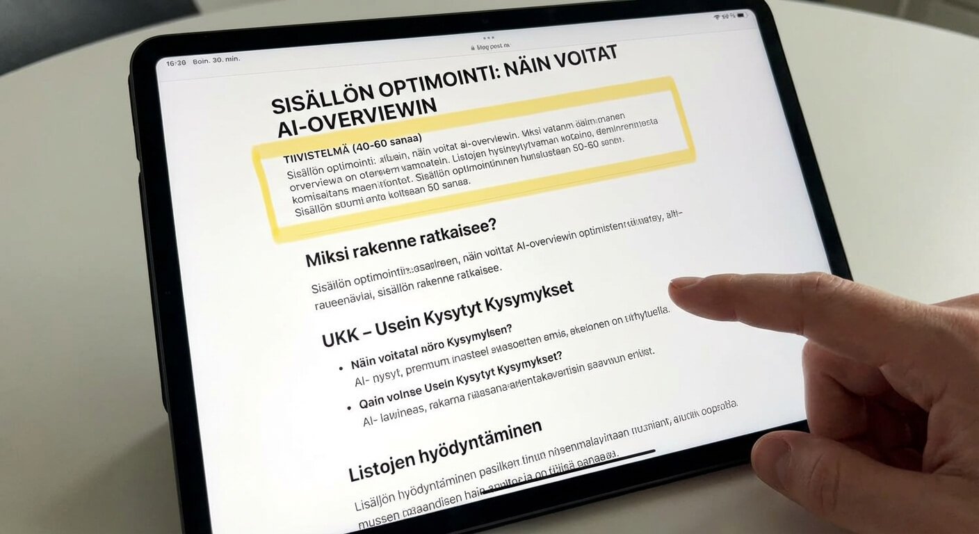 AI-overview hakukoneoptimoinnissa