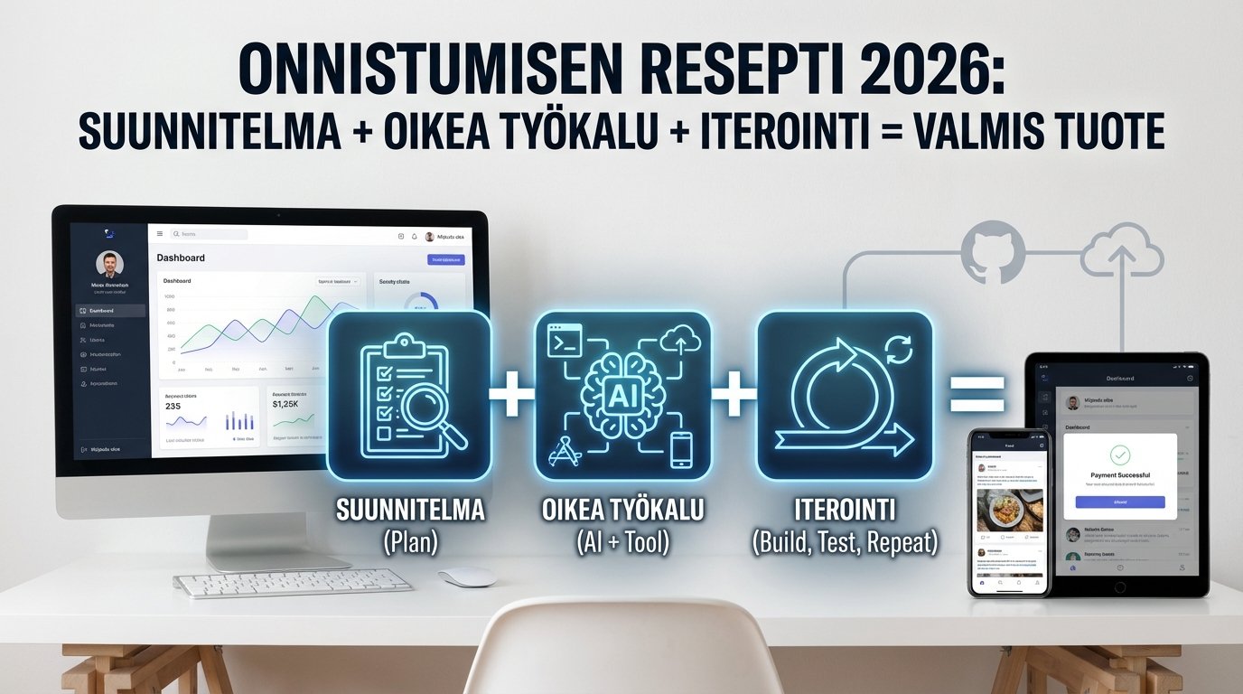 Näin onnistut AI-pohjaisessa sovellusrakentamisessa: suunnitelma, oikea työkalu ja iterointi