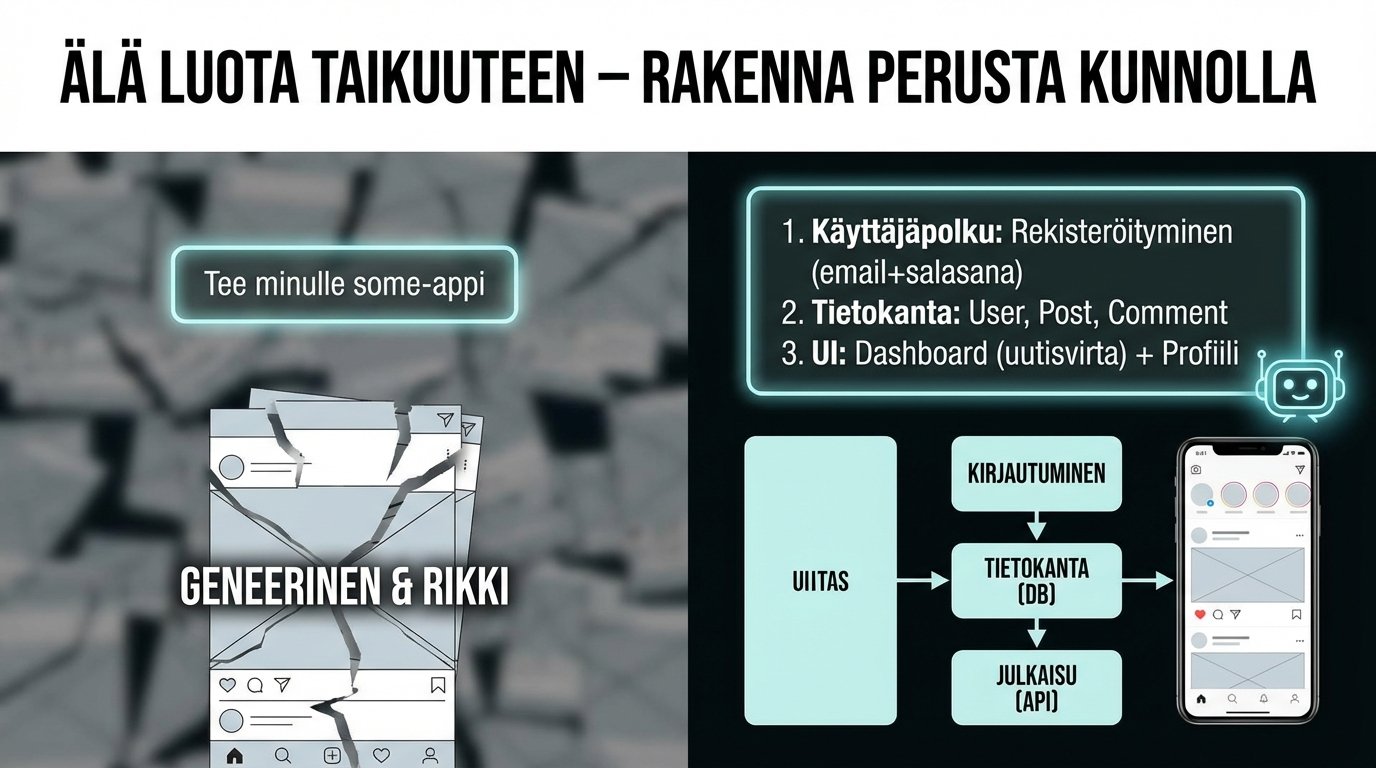 Näin vältät AI-pohjaisiin sovellusrakentajiin liittyvät ongelmat