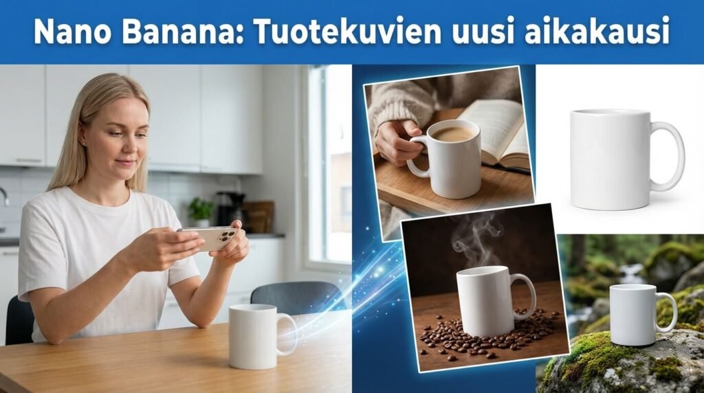 Nano Banana mahdollistaa tuotekuvien luomisen puhelimella otetusta kuvasta ilman studiota