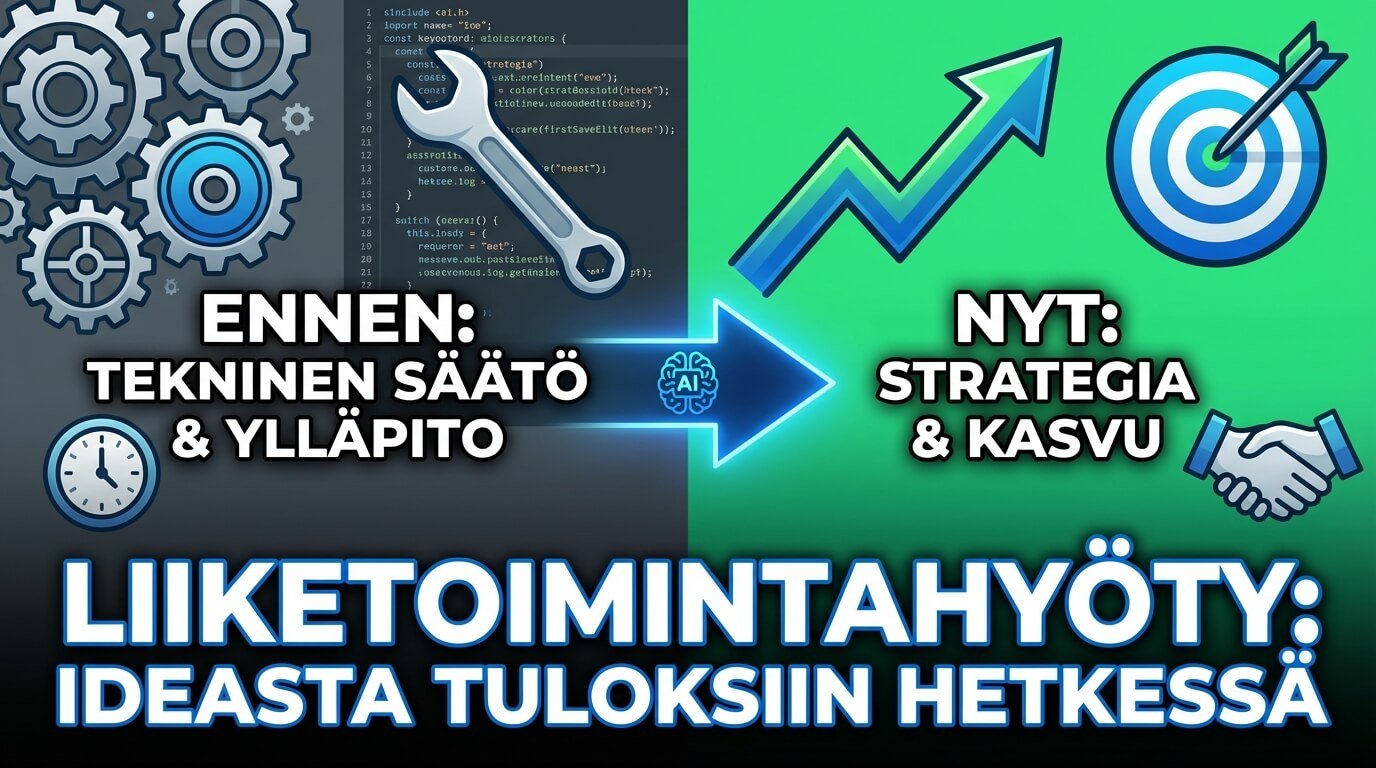 Agenttinen työnkulku siirtää fokuksen teknisestä työstä liiketoiminnan kasvuun.