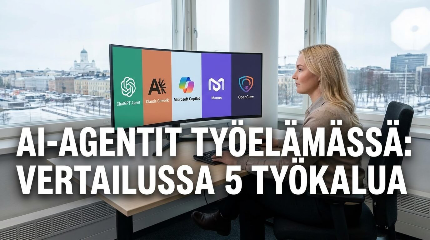 AI-agentit vertailussa: Claude Cowork, Microsoft Copilot, Manus, OpenClaw ja ChatGPT Agent