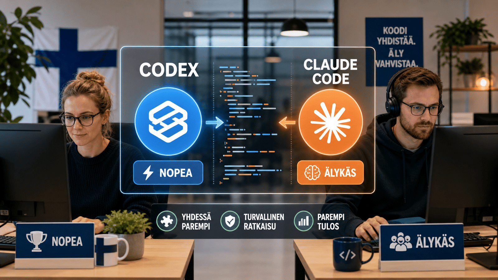 Codex vs Claude Code – Kumpi AI-koodausagentti vie voiton?