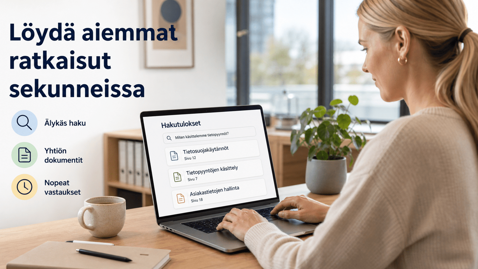 Yrityksen oma AI‑tietopankki: Löydä aiemmat ratkaisut sekunneissa